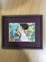 Bild Kunstdruck von Gustav Klimts letztem Porträt, „Dame mit Fächer“ (257)