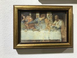 Bild Kunstdruck von Leonardo da Vincis berühmtem Wandgemälde „Das letzte Abendmahl“ (261)