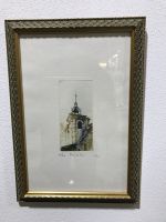 Bild Radierung Glockenturm in Roussillon.(227)